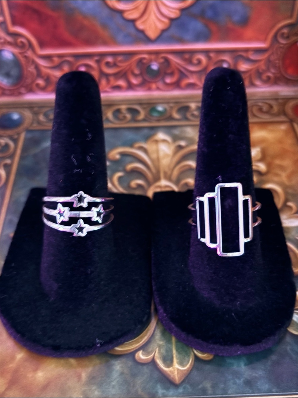 Stainless Steel Star and Geometric Stackable Rings
